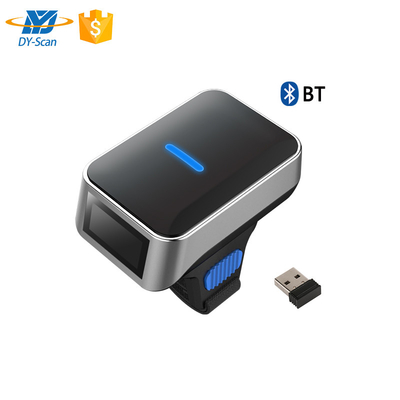 เครื่องสแกนบาร์โค้ดนิ้วมือแบบสวมใส่แบบไร้สาย Bluetooth รองรับระบบ Android
