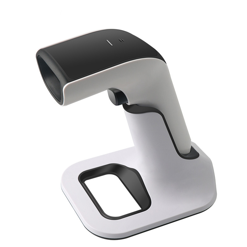 2D QR Barcode Reader Bluetooth สแกนบาร์โค้ดไร้สาย 2.4G พร้อมแบตเตอรี่ชาร์จ 2200mAh